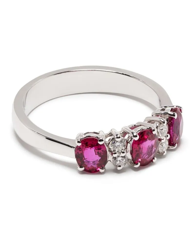 LEO PIZZO 18kt Eternity Weißgoldring mit Diamanten - Silber Silber