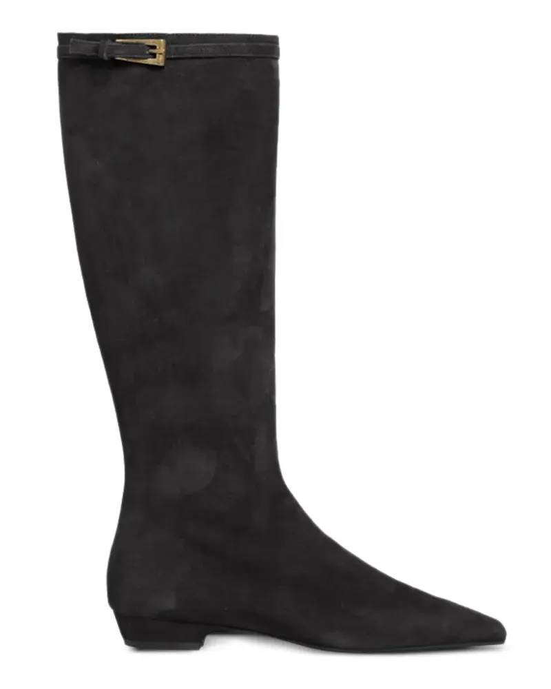 FESTA Milano Kniehohe Stiefel mit Schnallenverschluss - Schwarz Schwarz