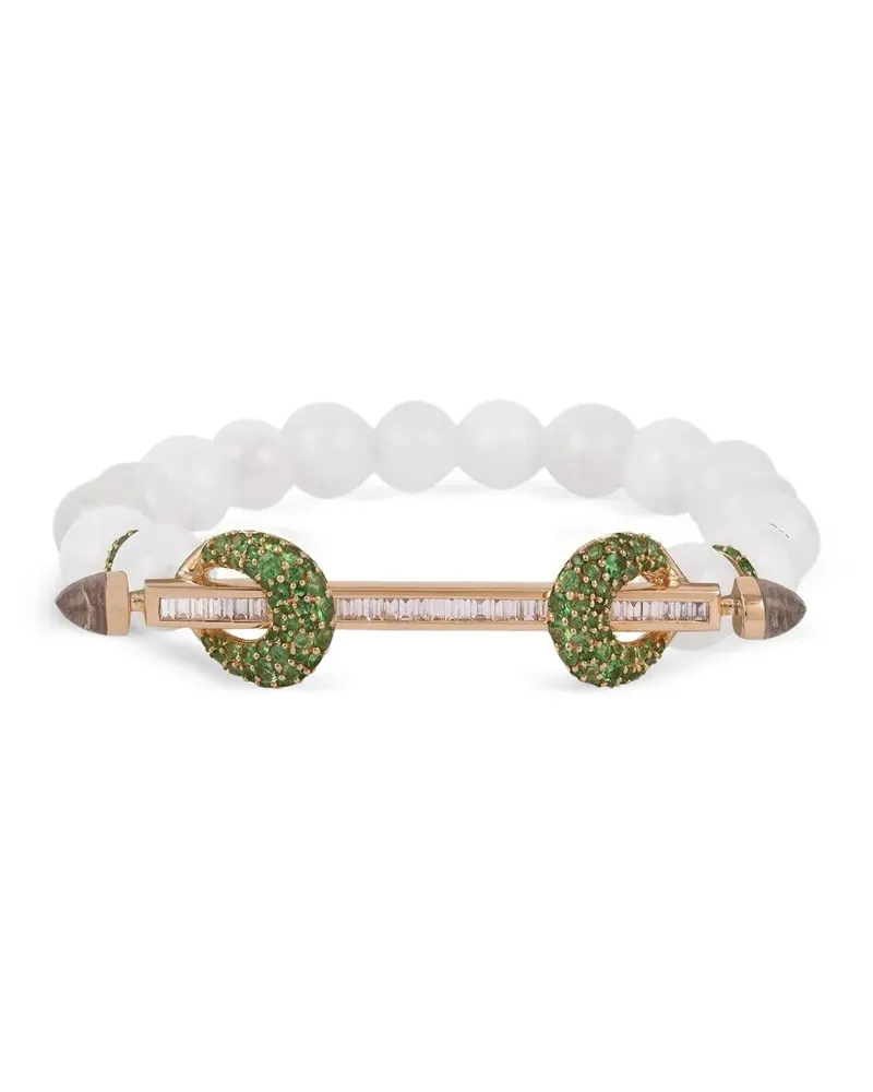 Ananya Chakra Rotgoldarmband mit Diamanten und Mondstein Gold
