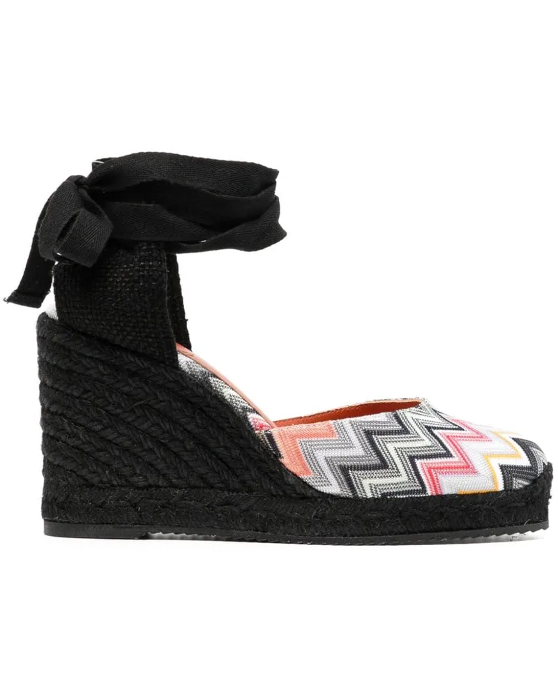 Missoni Espadrilles mit Zickzackmuster 100mm - Schwarz Schwarz