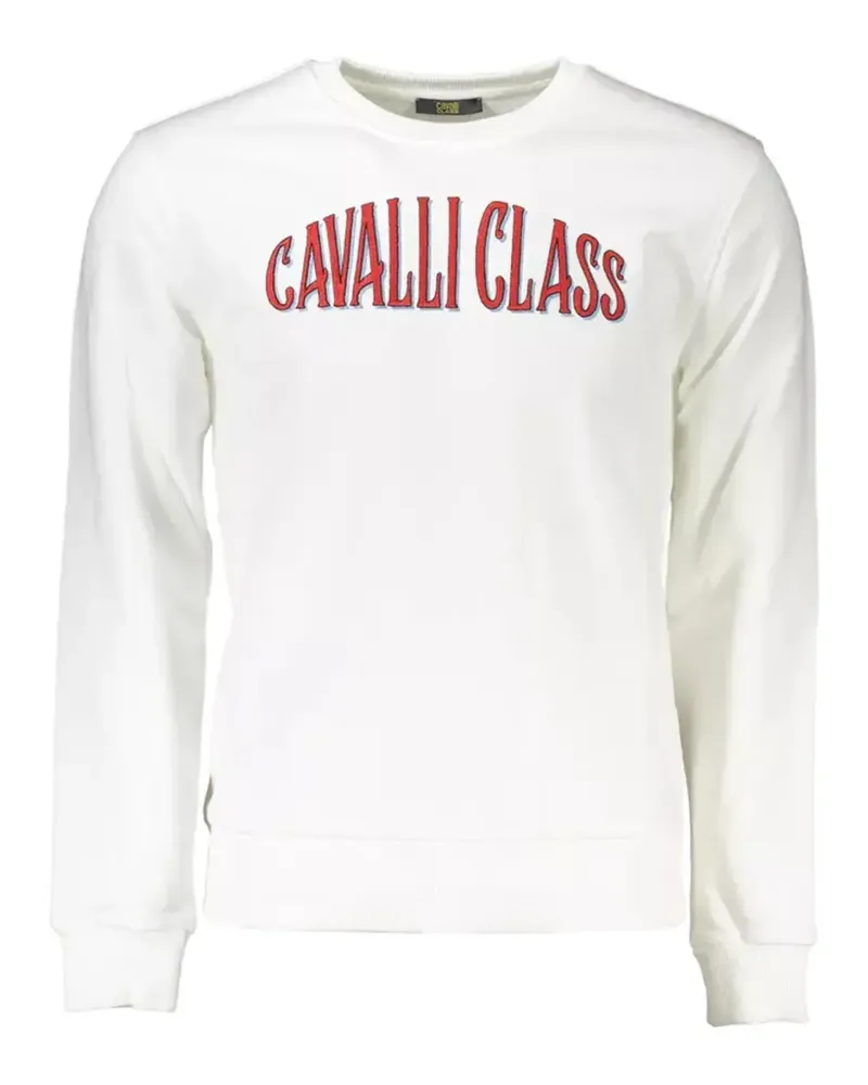 Roberto Cavalli logo-print cotton sweater - Weiß Weiß