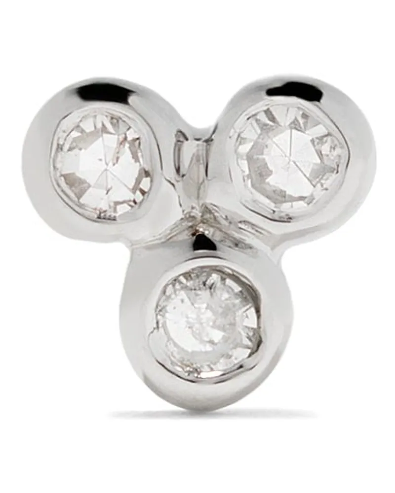 Maria Black 14kt 'Triad' Weißgoldohrstecker mit Diamanten - Silber Silber