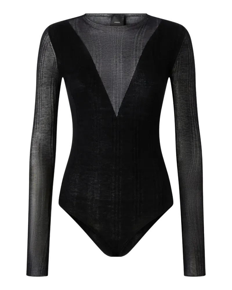 Pinko Langärmeliger Body - Schwarz Schwarz