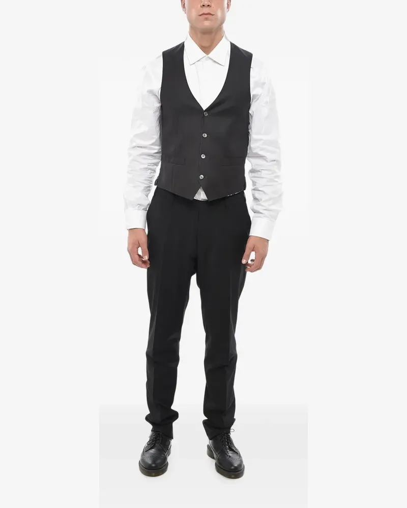Corneliani single-breasted martingale waistcoat - Schwarz Schwarz