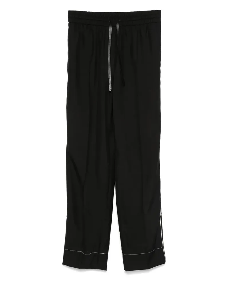 Brioni Hose aus Seide - Schwarz Schwarz
