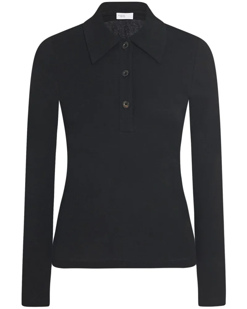 Rosetta Getty Poloshirt aus Bio-Baumwolle Schwarz