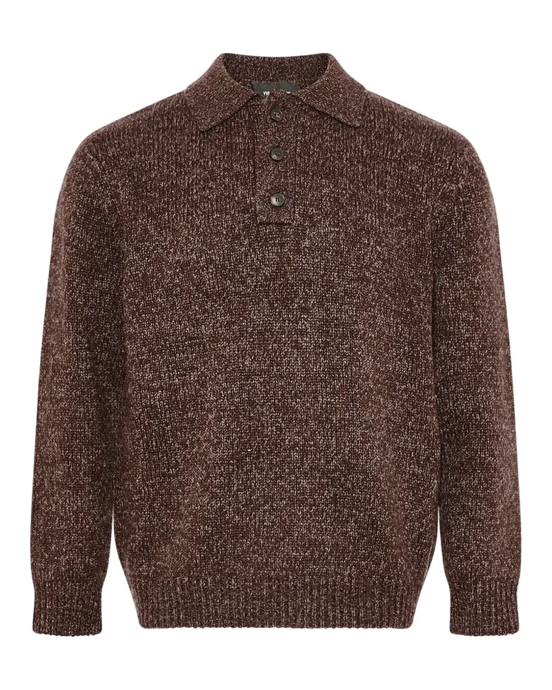 Yves Salomon Langärmeliges Poloshirt - Braun Braun