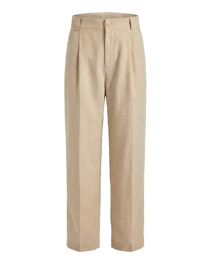Jacquemus The Croisière pleated elasticated-waist trousers - Nude Nude