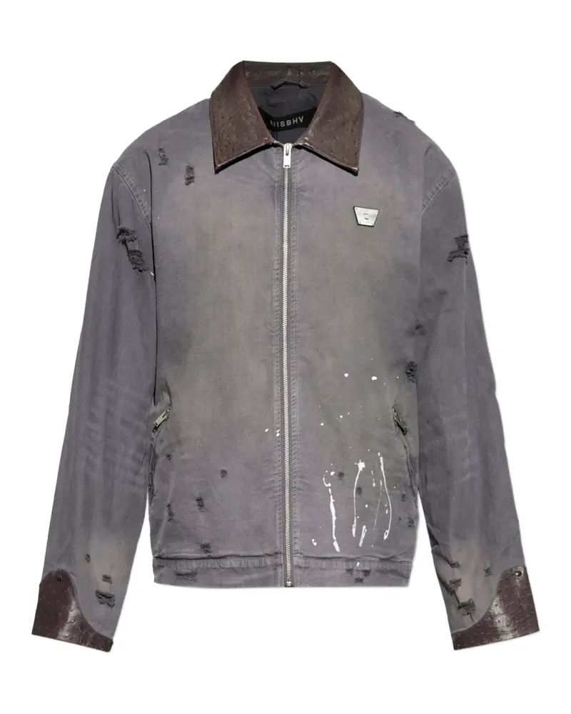 MISBHV distressed collared jacket - Grau Grau