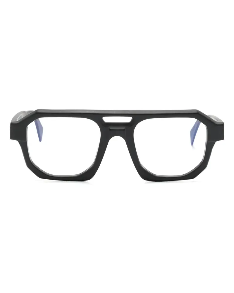 KUBORAUM K33 Brille mit eckigem Gestell - Schwarz Schwarz