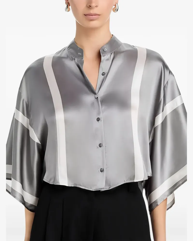 L'Agence Dru Seidenbluse - Grau Grau