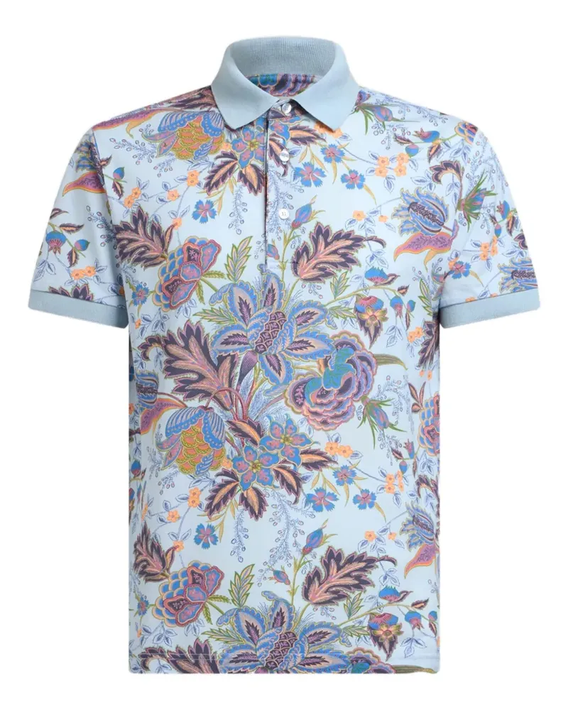 Etro Klassisches Poloshirt - Blau Blau