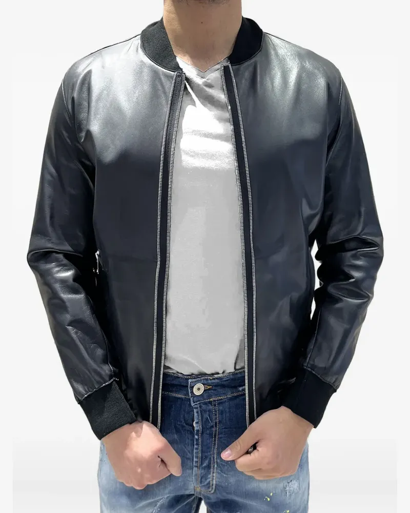 Yes London Bomberjacke mit Reißverschluss - Schwarz Schwarz