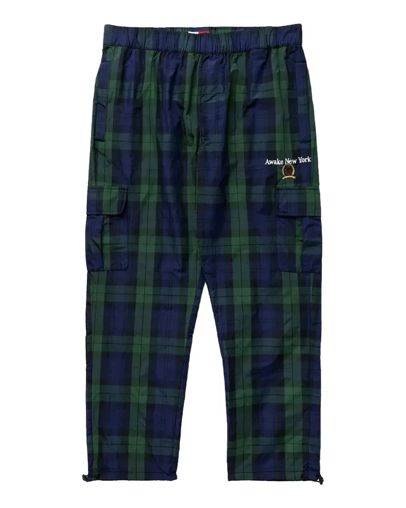 AWAKE NY Jogginghose mit Karomuster - Blau Blau