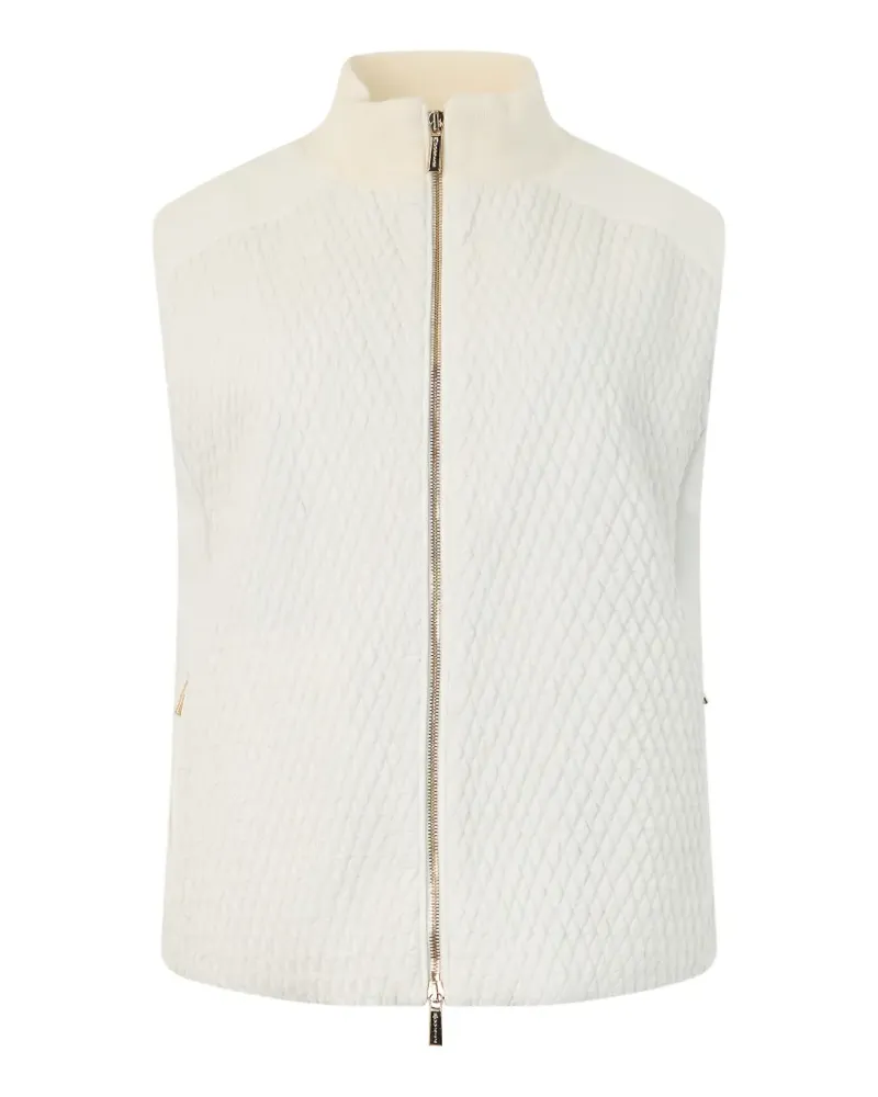 MOORER quilted high-neck vest - Nude Nude