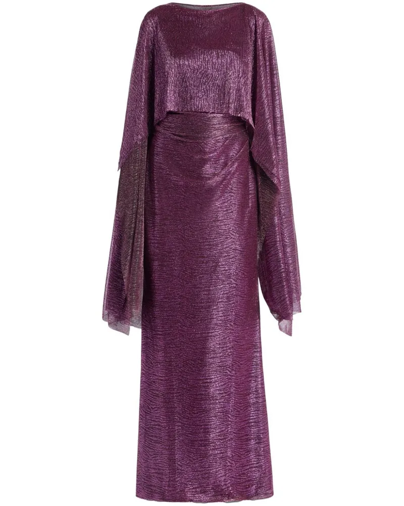 Talbot Runhof Maxikleid im Cape-Design - Rosa Rosa