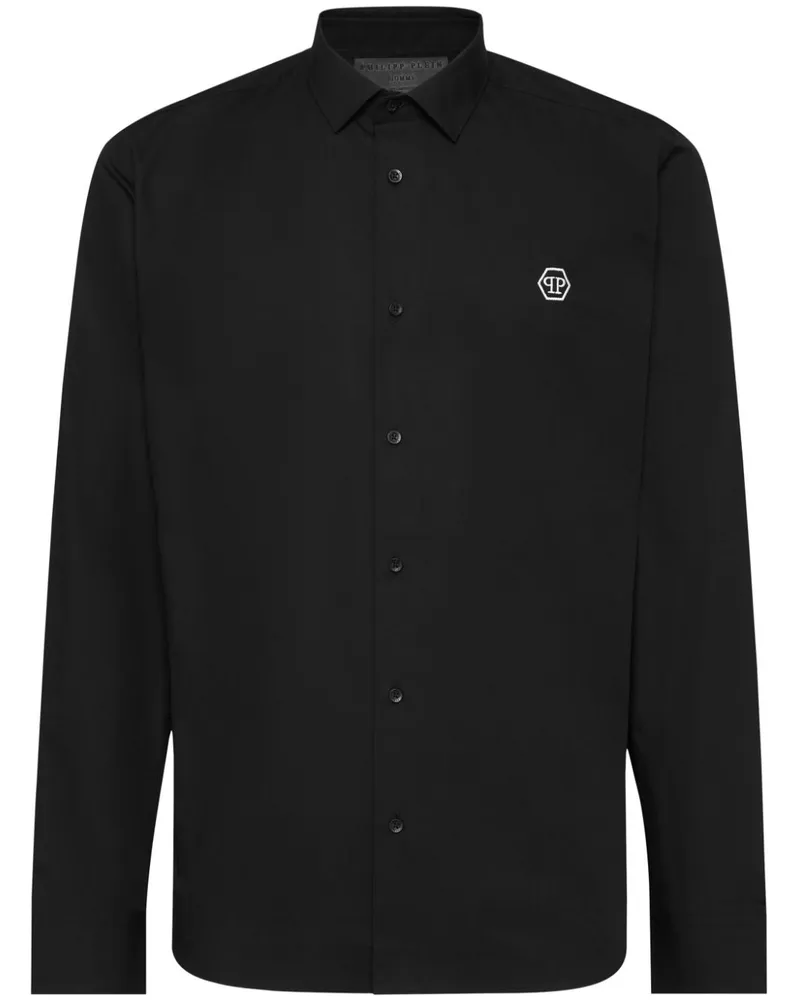Philipp Plein Klassisches Hemd - Schwarz Schwarz