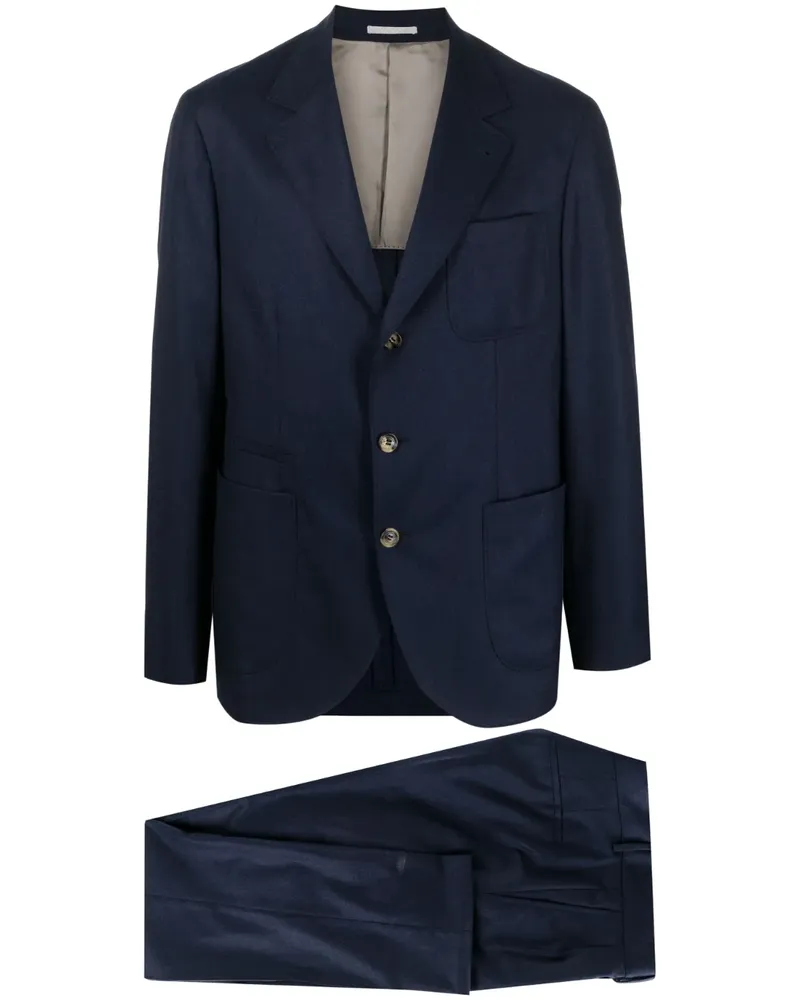 Brunello Cucinelli Einreihiger Anzug - Blau Blau