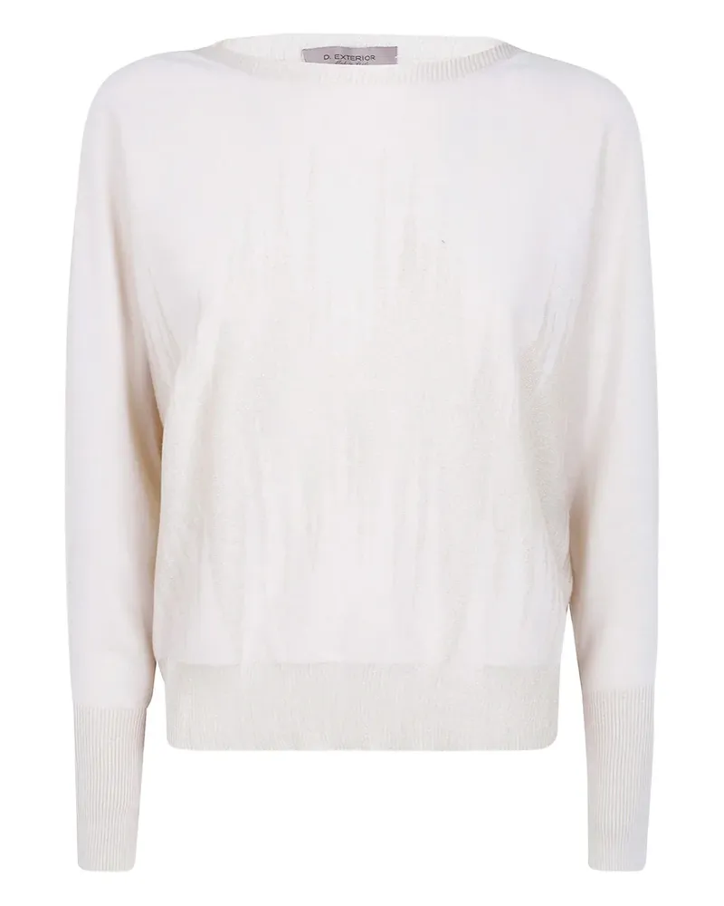 D.EXTERIOR Gemusterter Pullover - Weiß Weiß