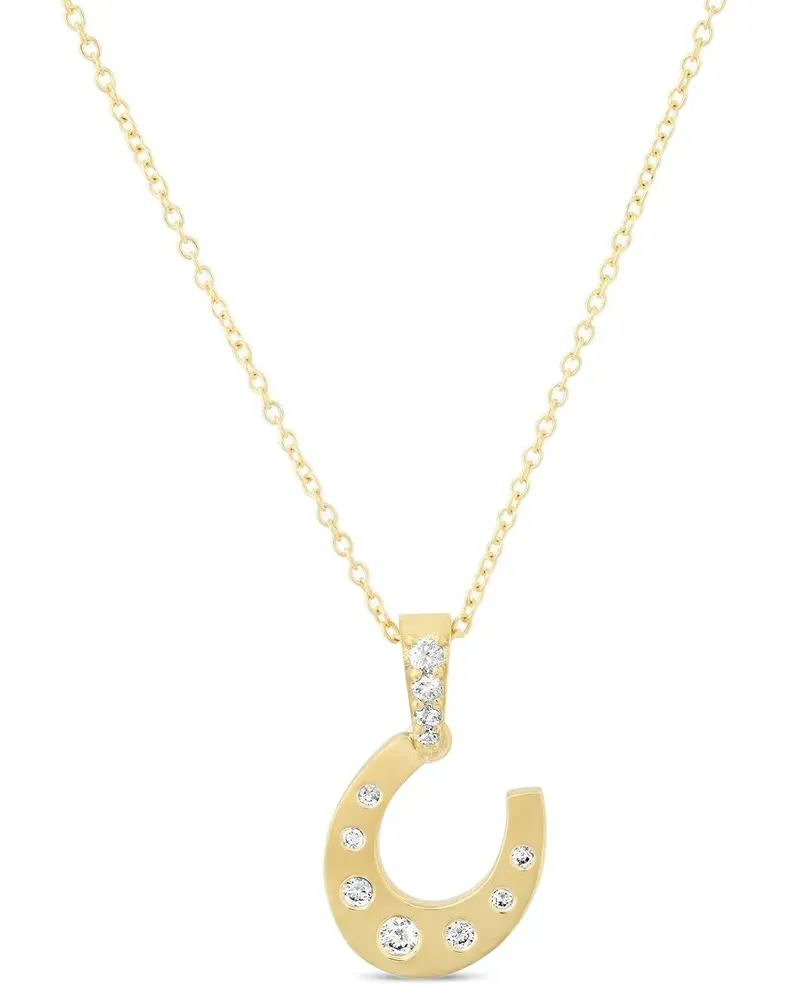 Jennifer Meyer horseshoe diamond necklace - Gold Gold