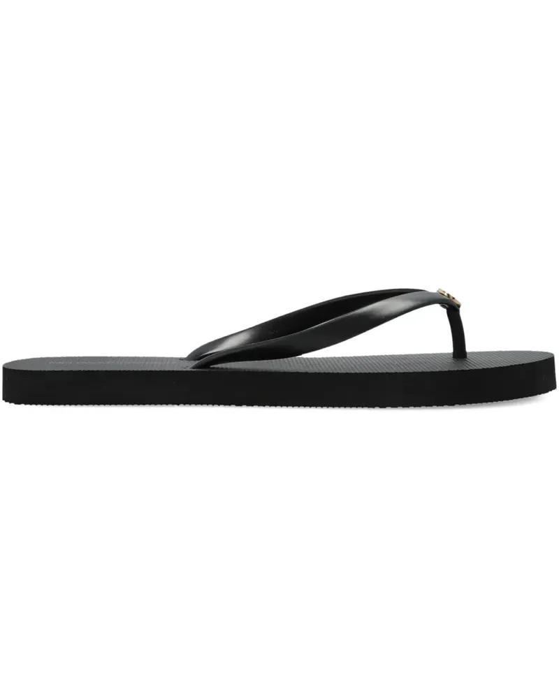 Melissa Odabash Flip-Flops mit Logo - Schwarz Schwarz