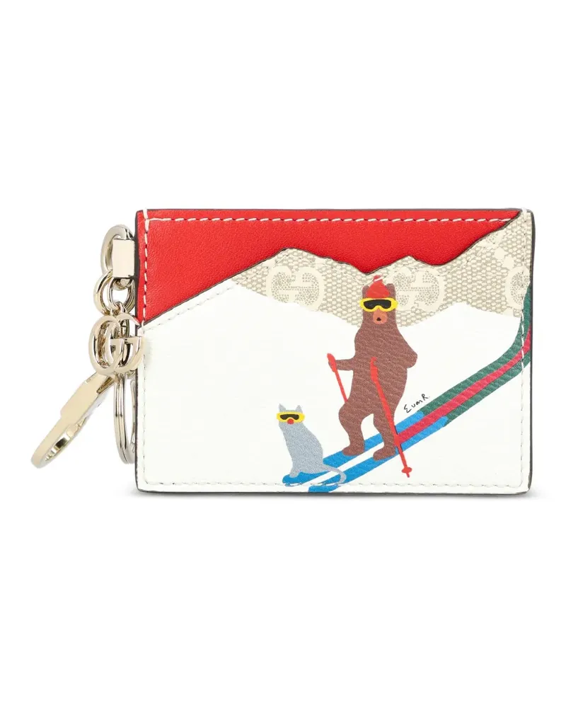 Gucci Gemusterter Schlüsselanhänger - Weiß Weiß