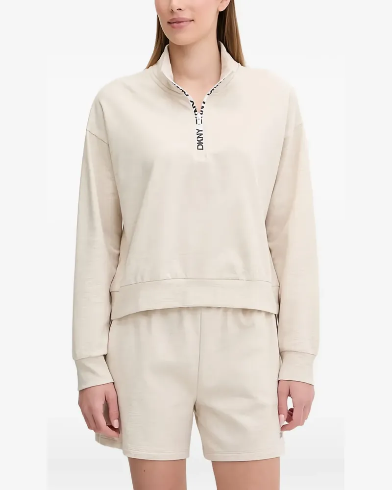 DKNY zipped high-neck loungewear set - Nude Nude