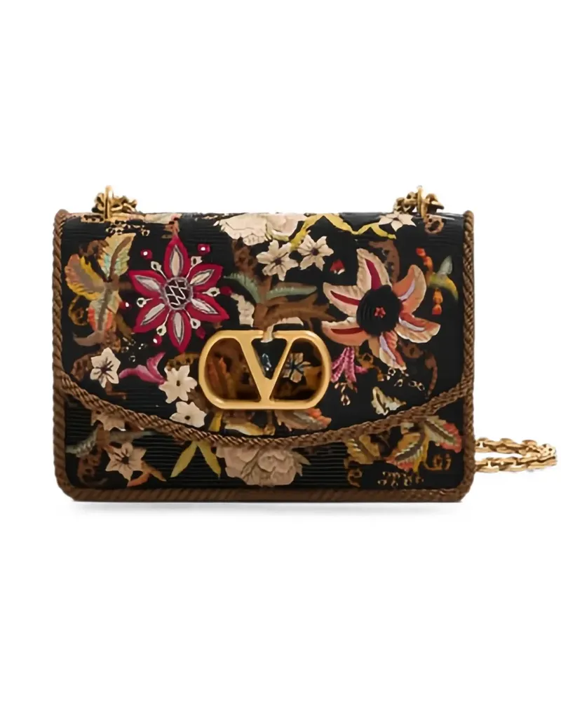 Valentino Garavani Vain Schultertasche mit Stickerei - Schwarz Schwarz