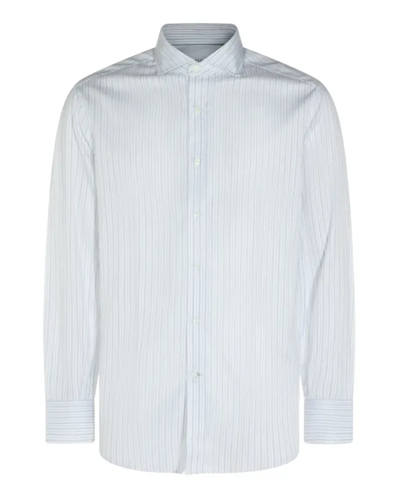 Brunello Cucinelli Gestreiftes Hemd - Weiß Weiß