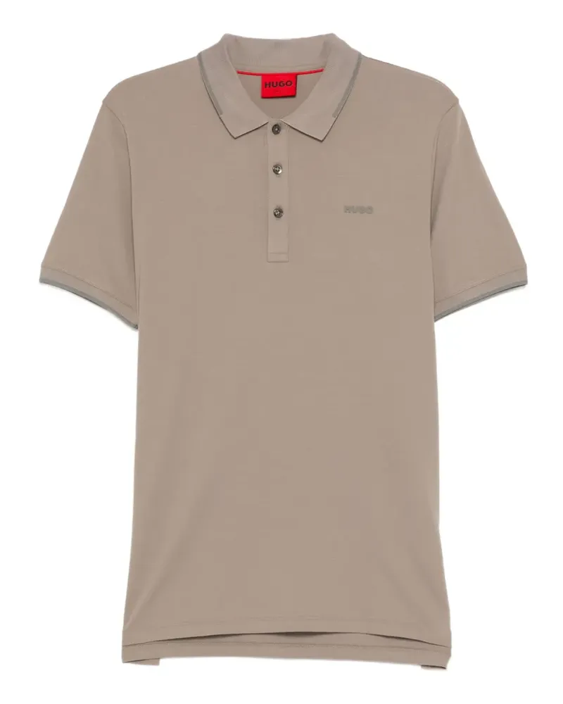 HUGO BOSS logo-printed polo shirt - Nude Nude