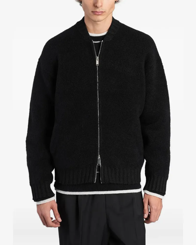 Laneus Cardigan mit Reißverschluss - Schwarz Schwarz