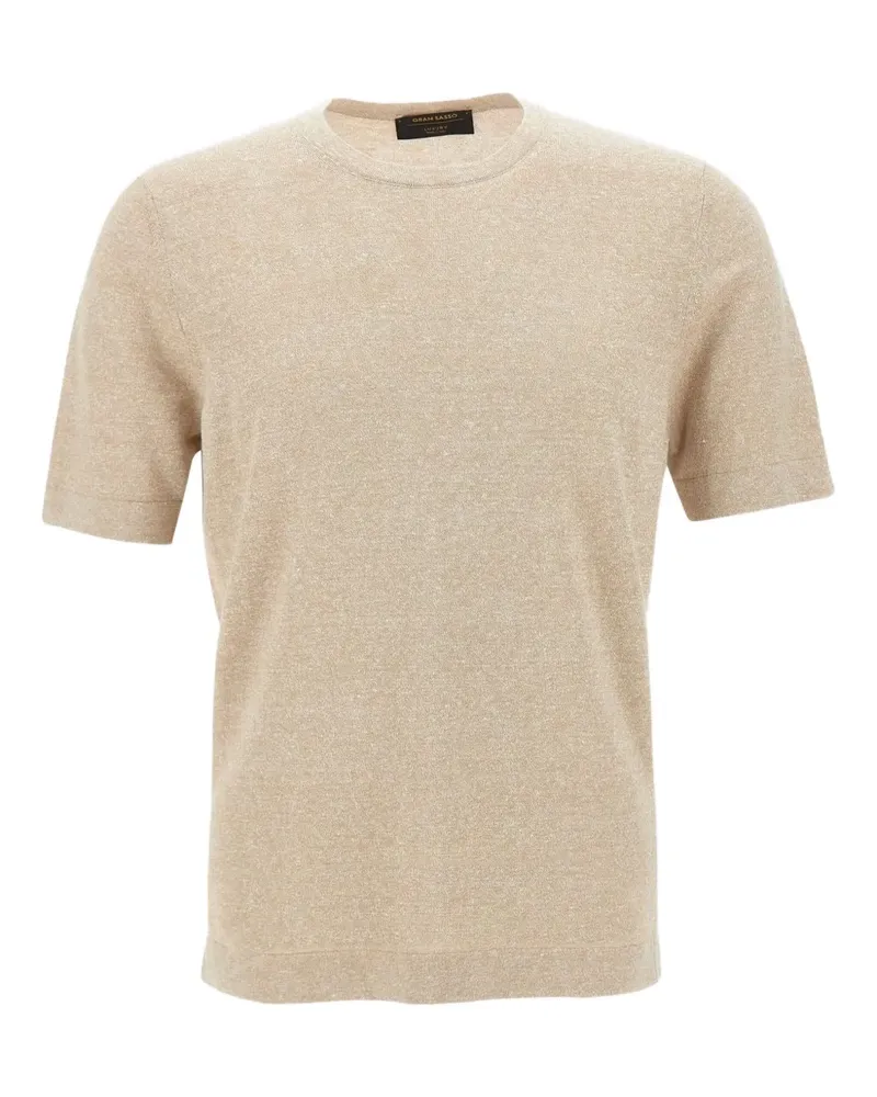 Gran Sasso Meliertes T-Shirt mit kurzen Ärmeln - Nude Nude