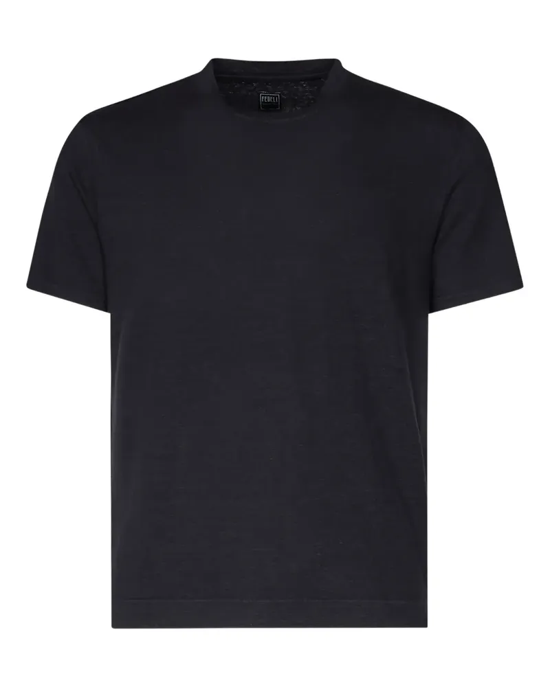 Fedeli T-Shirt aus Leinen - Blau Blau