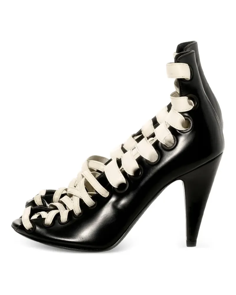 Balenciaga lace-up leather sandals - Schwarz Schwarz