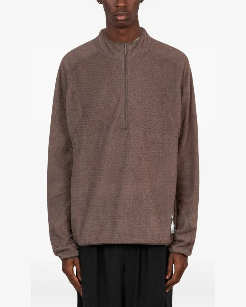 Satisfy Fuzz Fleece AD Pullover mit Reißverschluss - Braun Braun