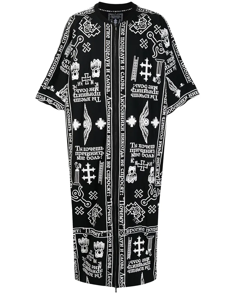KTZ Kaftan mit Reißverschluss - Schwarz Schwarz
