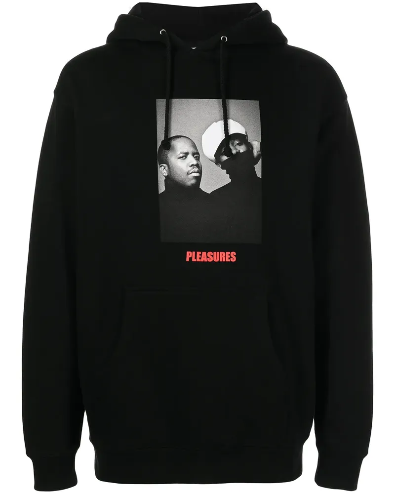 PLEASURES Hoodie im Oversized-Look - Schwarz Schwarz
