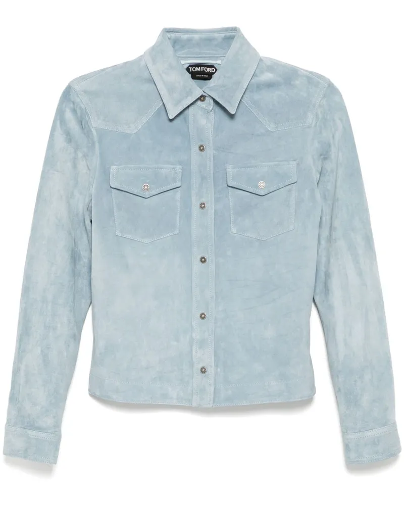 Tom Ford Westernhemd aus Wildleder - Blau Blau