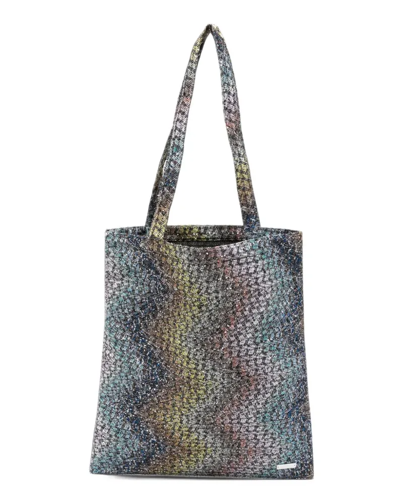 Missoni sequin-embellished zig-zag tote bag - Grau Grau
