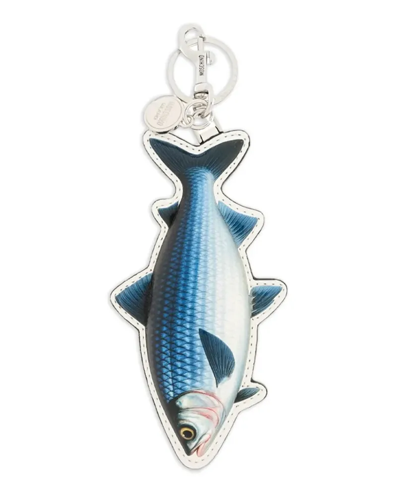 Moschino Schlüsselanhänger mit Fischmotiv - Blau Blau