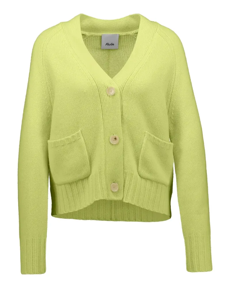 ALLUDE Cardigan mit V-Ausschnitt - Gelb Gelb