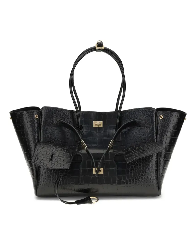 Balenciaga Mittelgroße Bel Air Schultertasche - Schwarz Schwarz
