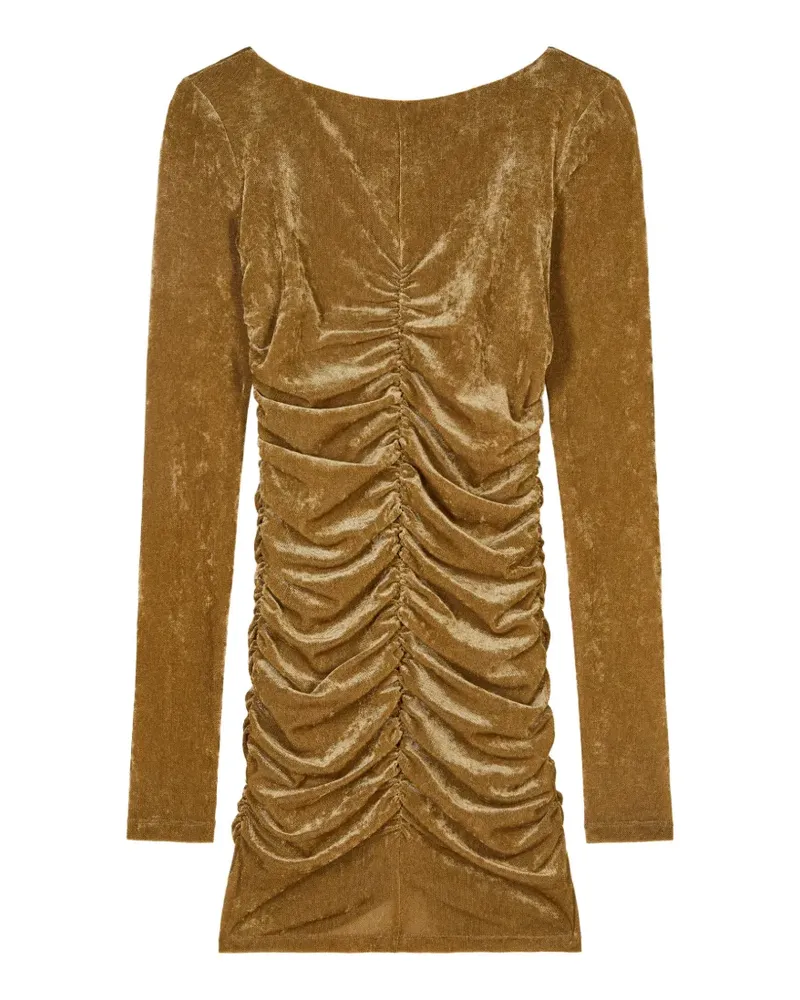 Patrizia Pepe Gerafftes Minikleid aus Samt - Gold Gold