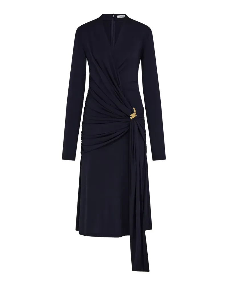 Ferragamo Midikleid im Wickelstil - Blau Blau