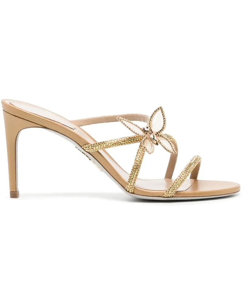 René Caovilla Sandalen mit Schmetterling - Braun Braun
