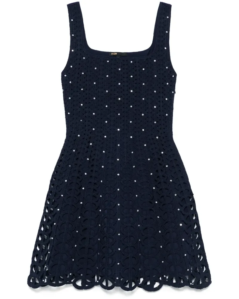 Maje Gehäkeltes Minikleid - Blau Blau