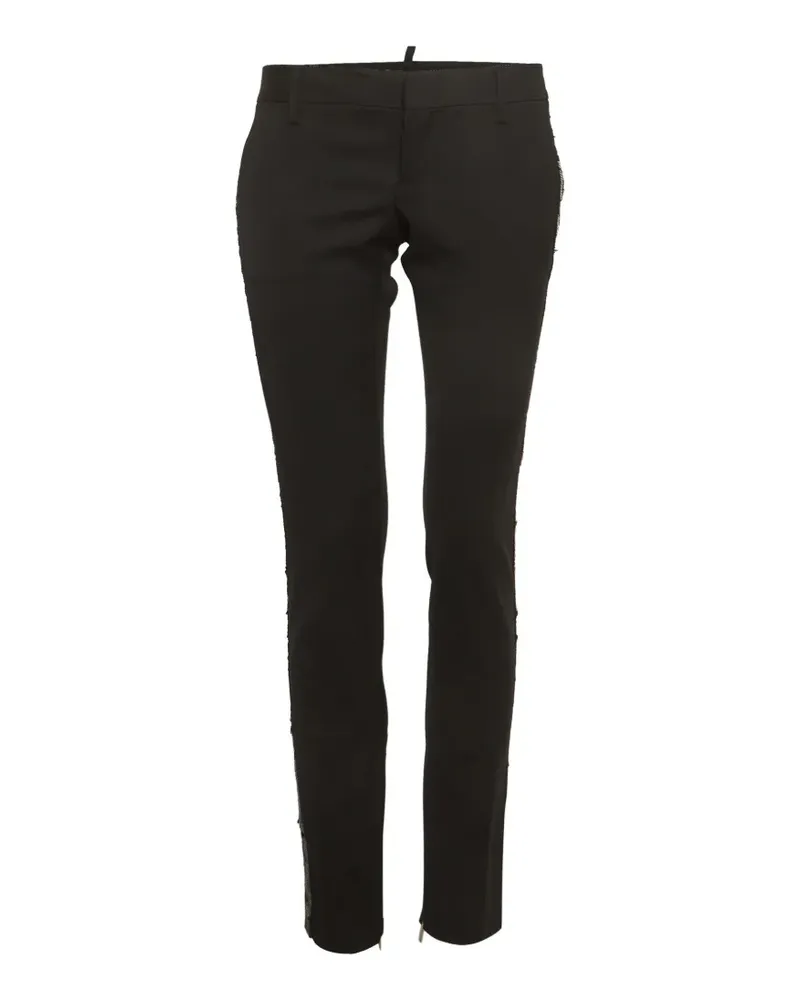 Dsquared2 sequin-detail gabardine trousers - Schwarz Schwarz