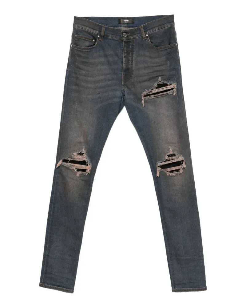 Amiri Ultrasuede MX1 distressed slim-fit jeans - Blau Blau