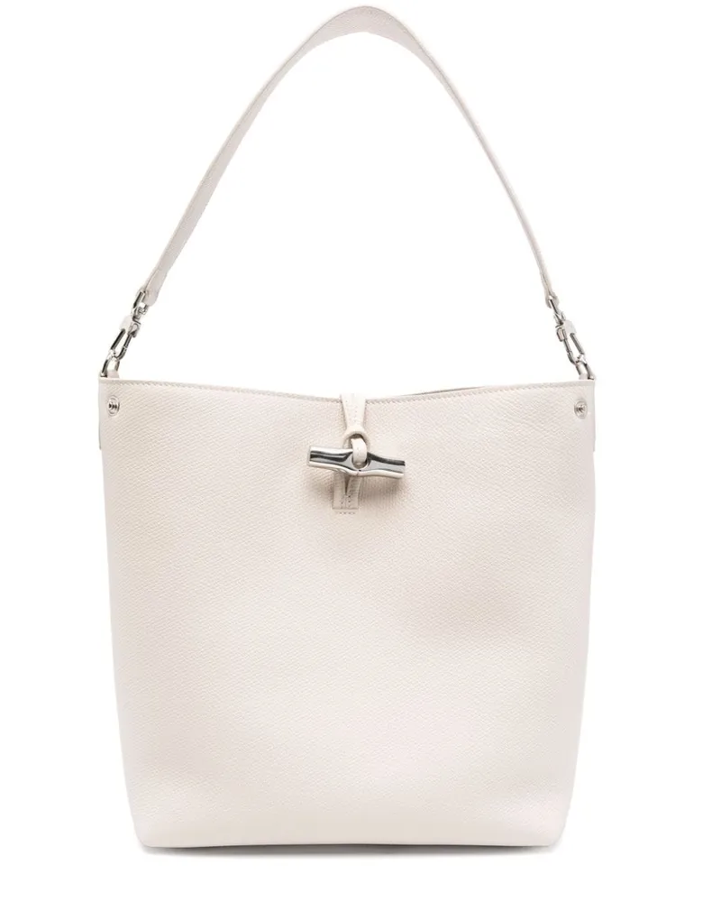 Longchamp Mittelgroße Le Roseau Schultertasche - Nude Nude