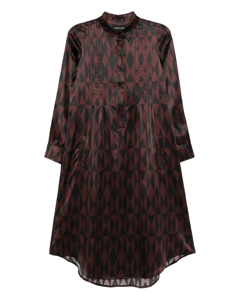 Cynthia Rowley Kleid mit geometrischem Print - Schwarz Schwarz